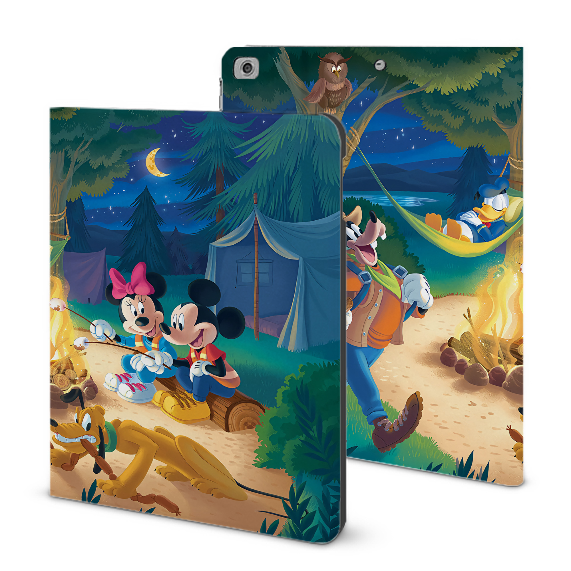 （画像用） ミッキーマウス Mickey Mouse IPad ケース ブック型 PUレザー TPU 耐衝撃 軽量 薄型 ペン収納なし 全面保護 IPad 各モデル対応